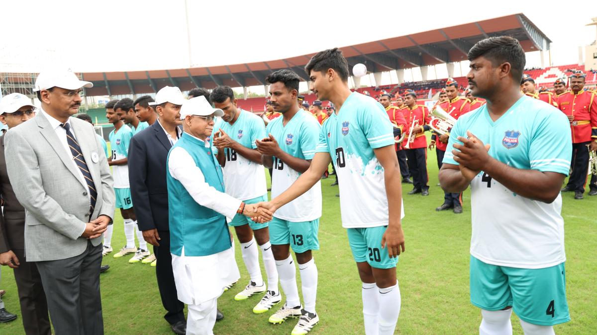 Governor inaugurates All India Police Football Championship in Hyderabad