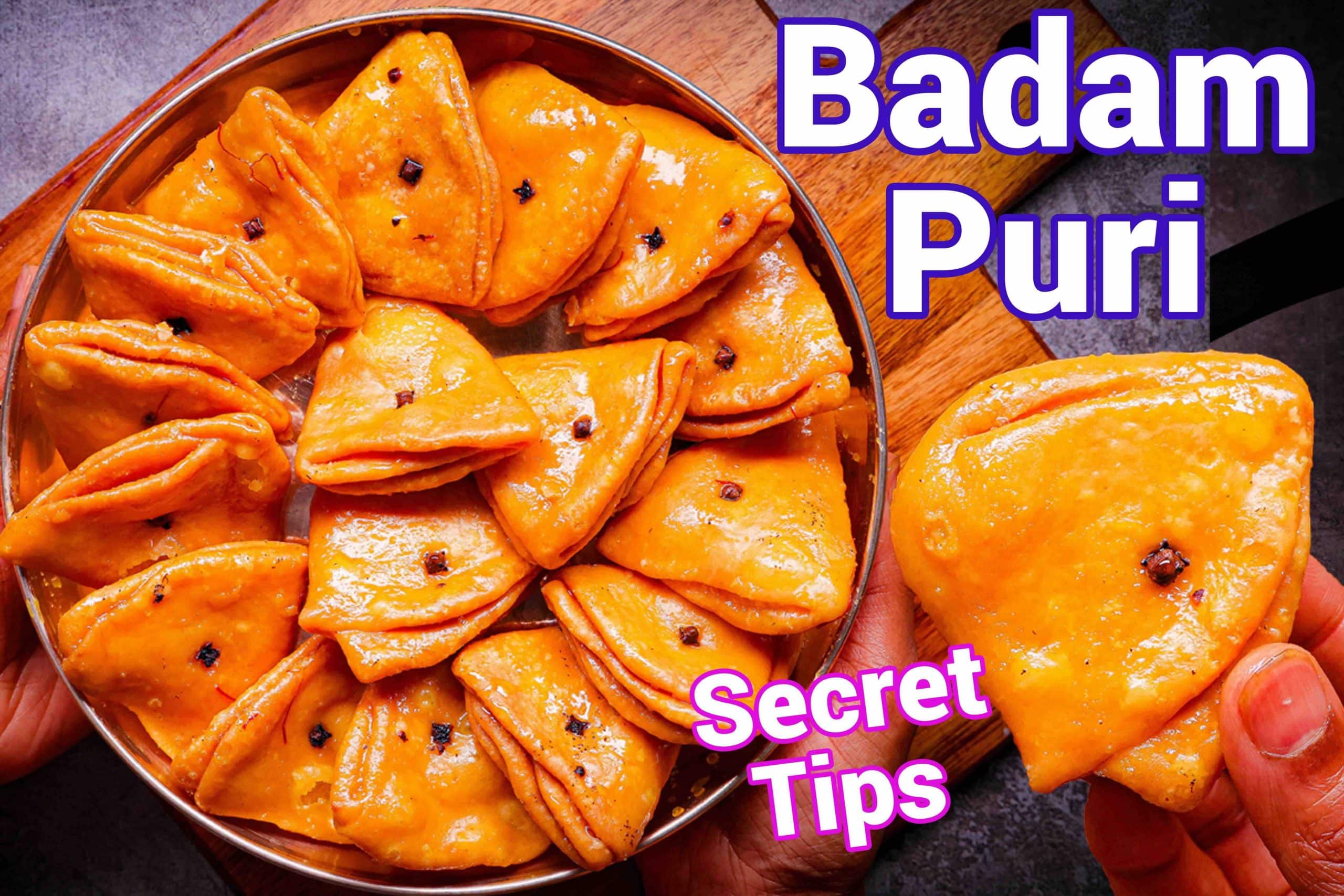 Badam Puri Recipe | Badam Poori Sweet