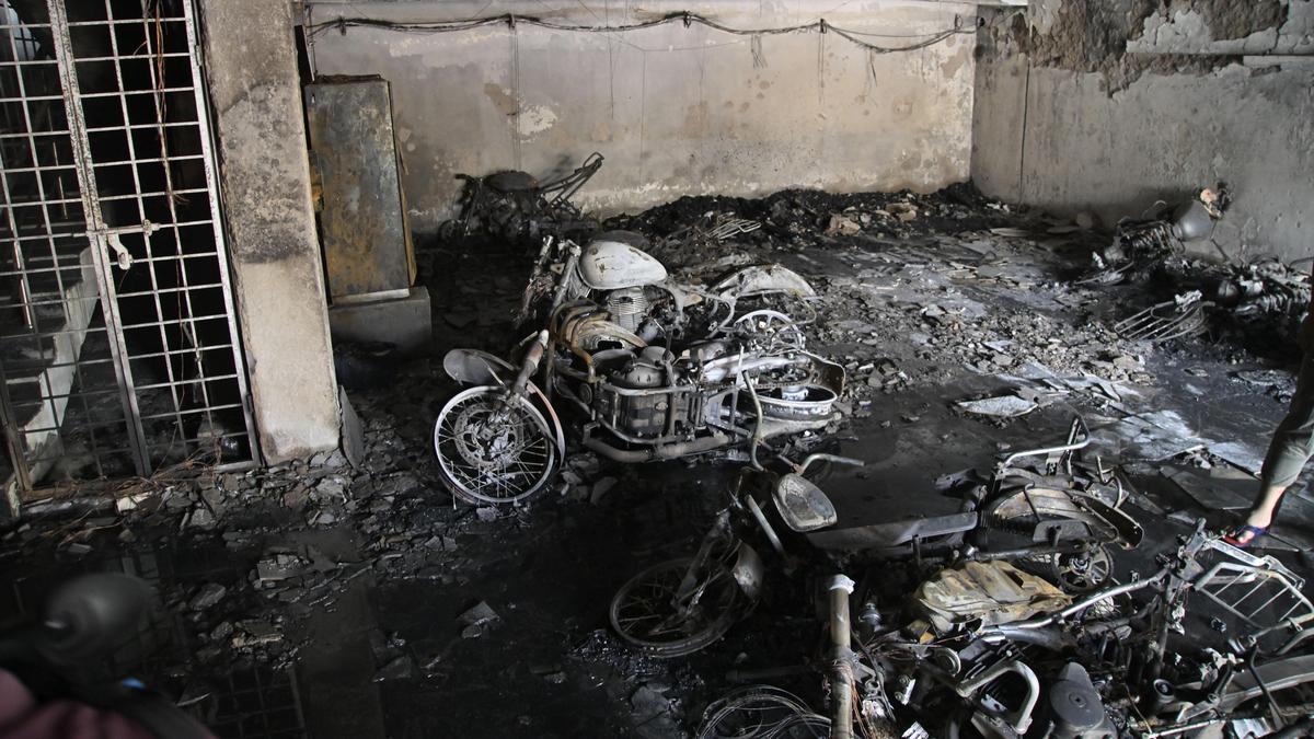 Fire in Gachibowli apartment triggers panic, six injured