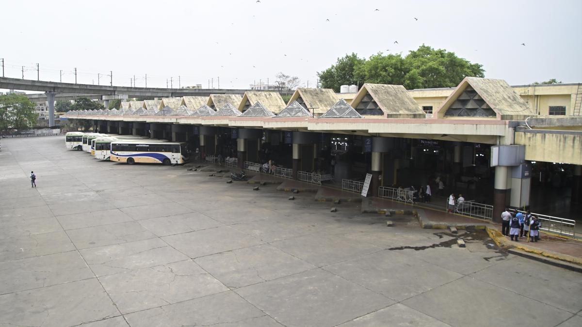 Large-scale disruption in bus services as TGSRTC employees launch indefinite strike