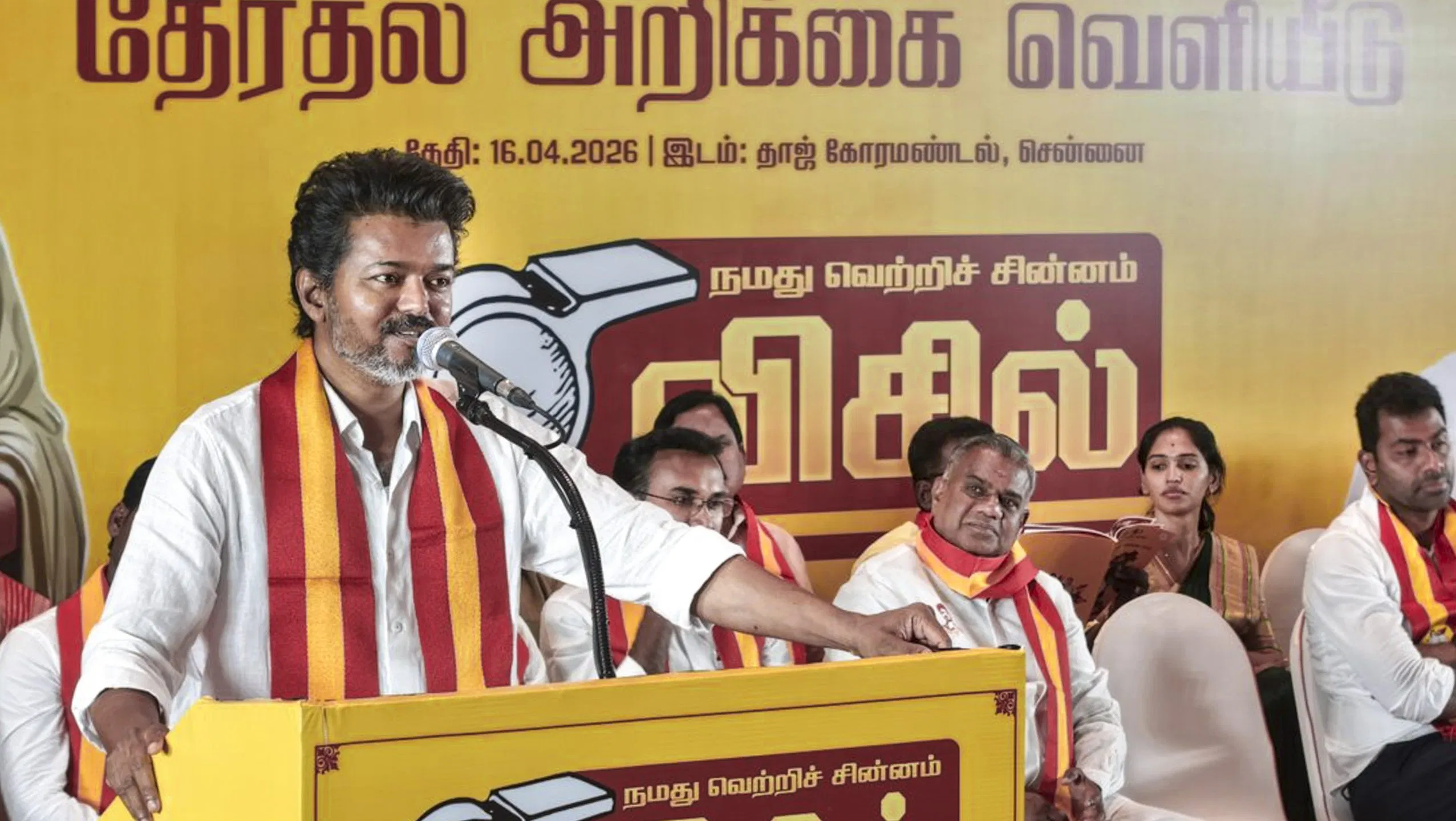 Vijay unveils TVK’s manifesto; promises free gas cylinders, 8gm gold, silk saree for bride