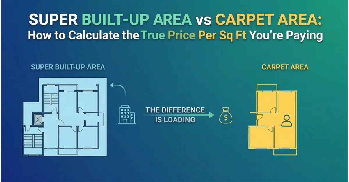 Super Built-Up Area vs Carpet Area: Calculation Guide 2026