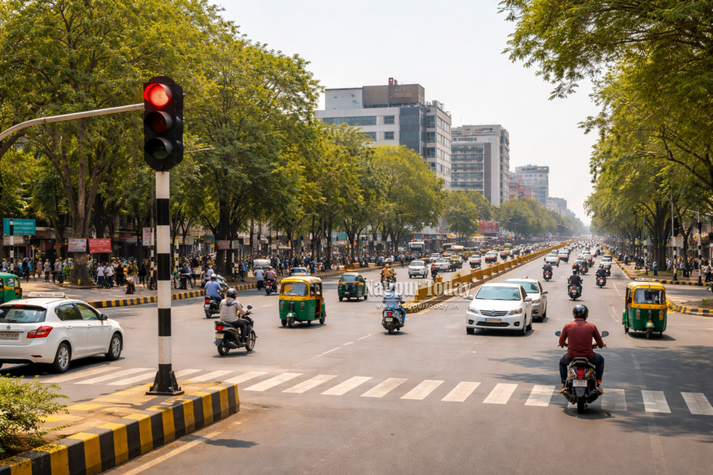 Nagpur Activates Red Blinker Signals at 31 Junctions Amid Heatwave
