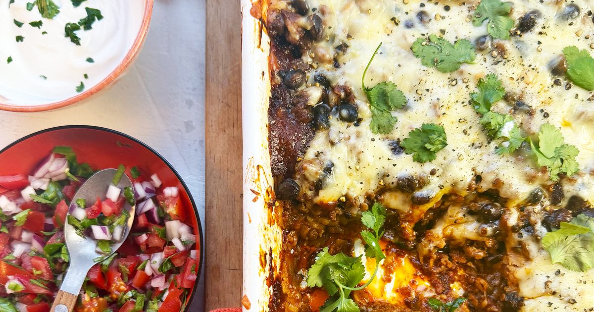 Enchilada casserole recipe | Good Food