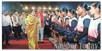 Dy CM Sunetra Pawar inaugurates State-level Kabaddi meet at Koradi