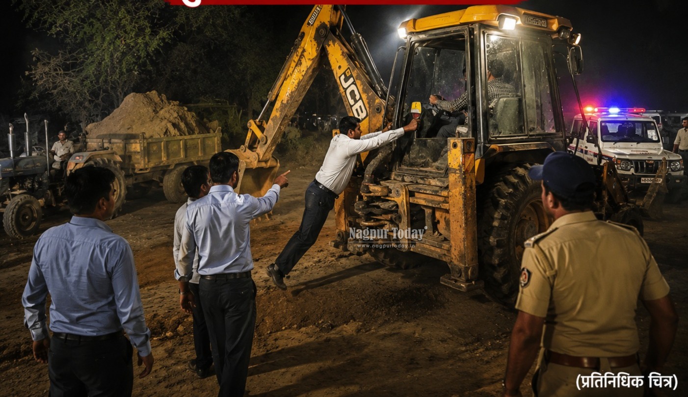 अवैध मुरूम उत्खनन पर आधी रात छापा: जेसीबी चालक ने नायब तहसीलदार को घसीटा, पुलिस ने घंटेभर में दबोचा