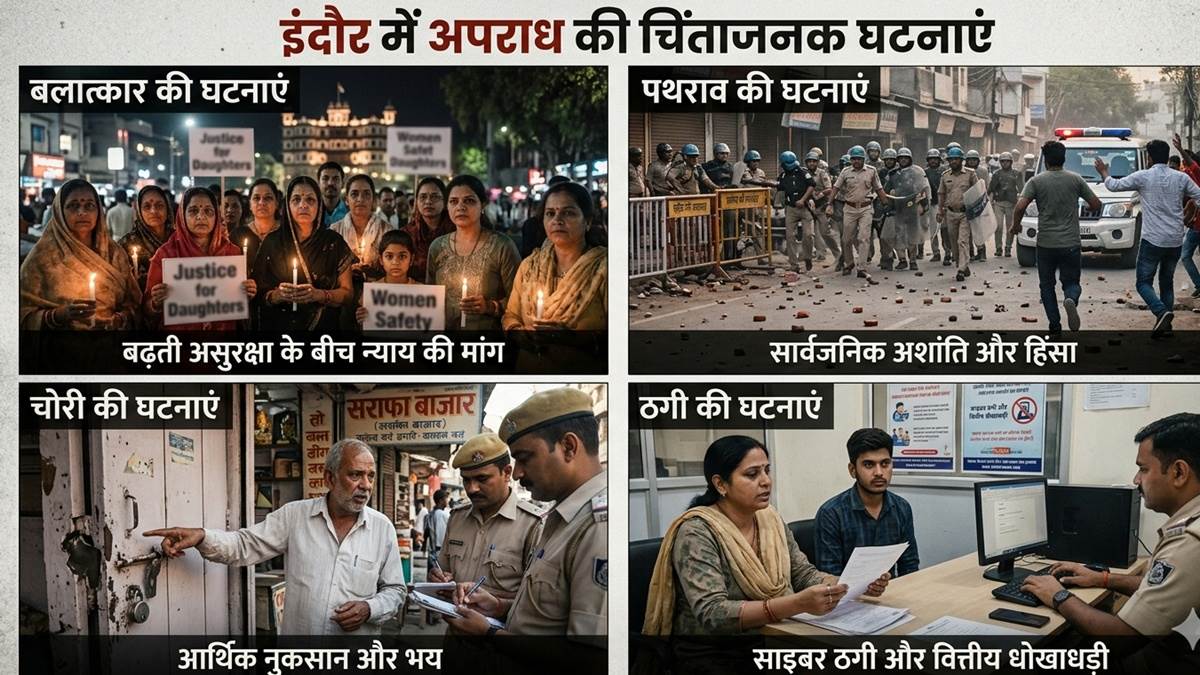 Indore News 3 June: इंदौर में शाम तक अपराध की 4 घटनाएं, रेप, पथराव, चोरी और ठगी