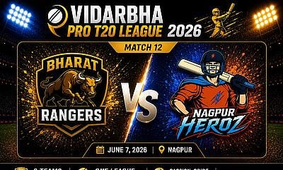 Vidarbha Pro T20 League 2026: Bharat Rangers vs Nagpur Heroz Match Prediction & Preview