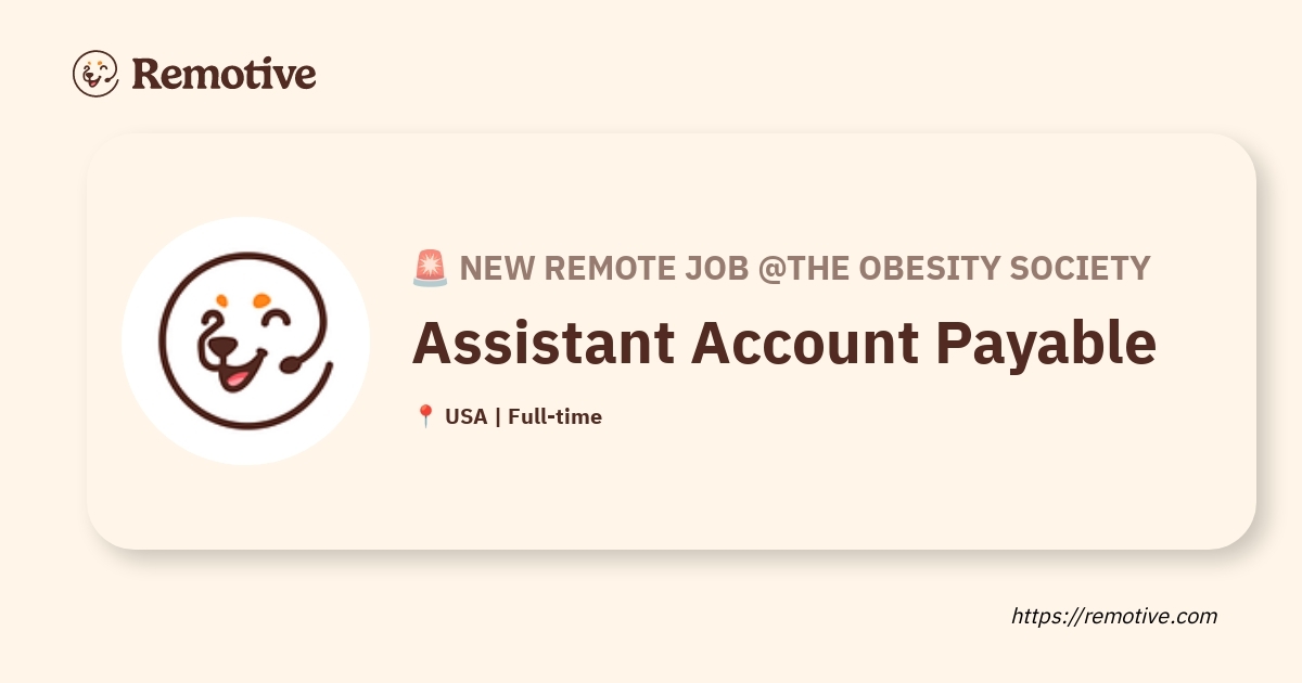 [Hiring] Assistant Account Payable @The Obesity Society