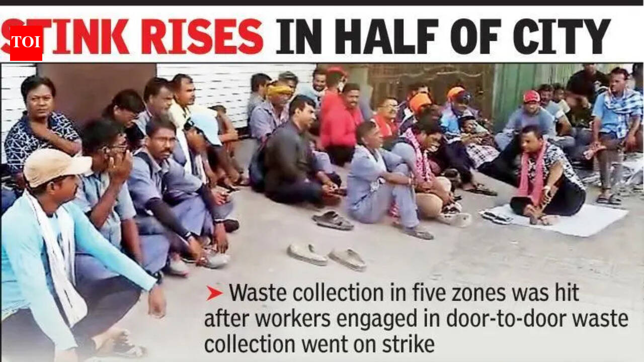 Garbage Piles: Sanitary Workers Go On Strike | Nagpur News