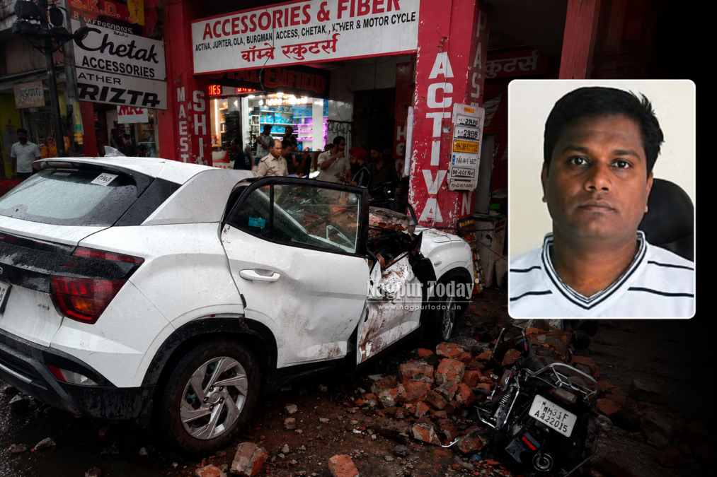 Nagpur: One Killed as Parapet Wall Collapses at Geetanjali Square