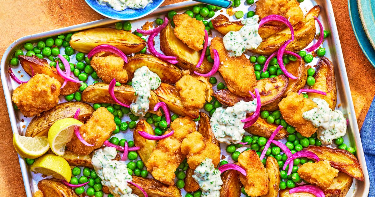 Fish & chip loaded wedges
