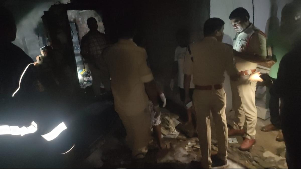 Grandmother, two grandchildren killed in midnight house fire after gas leak explosion in Miryalaguda