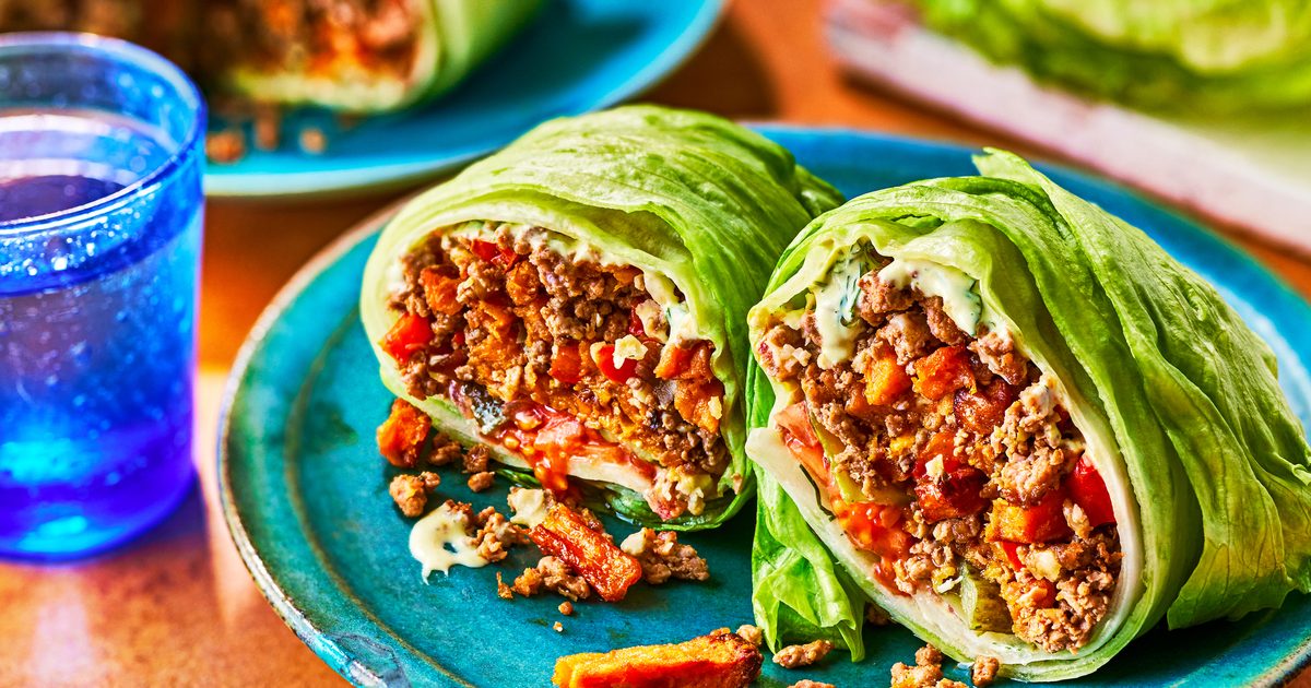 Turkey burger lettuce wraps