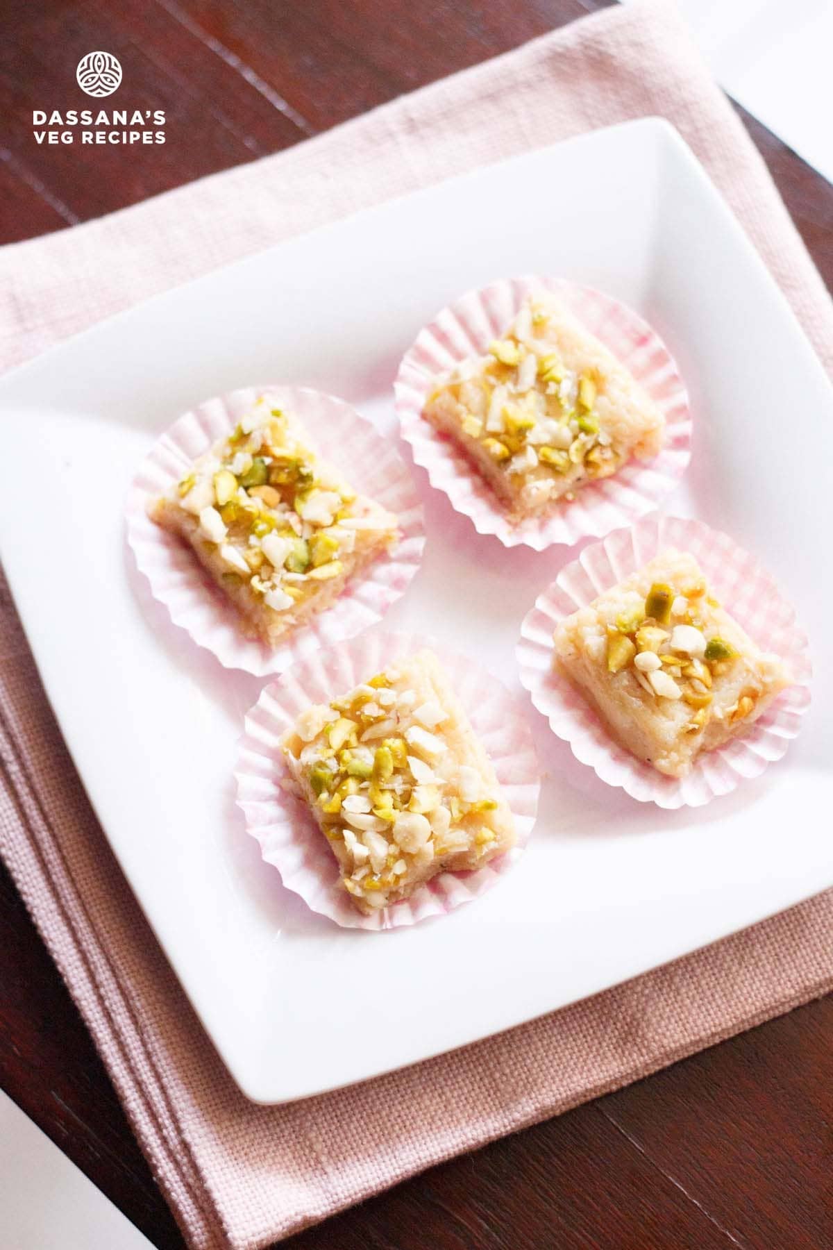 Easy Malai Barfi with Condensed Milk – Dassana’s Veg Recipes