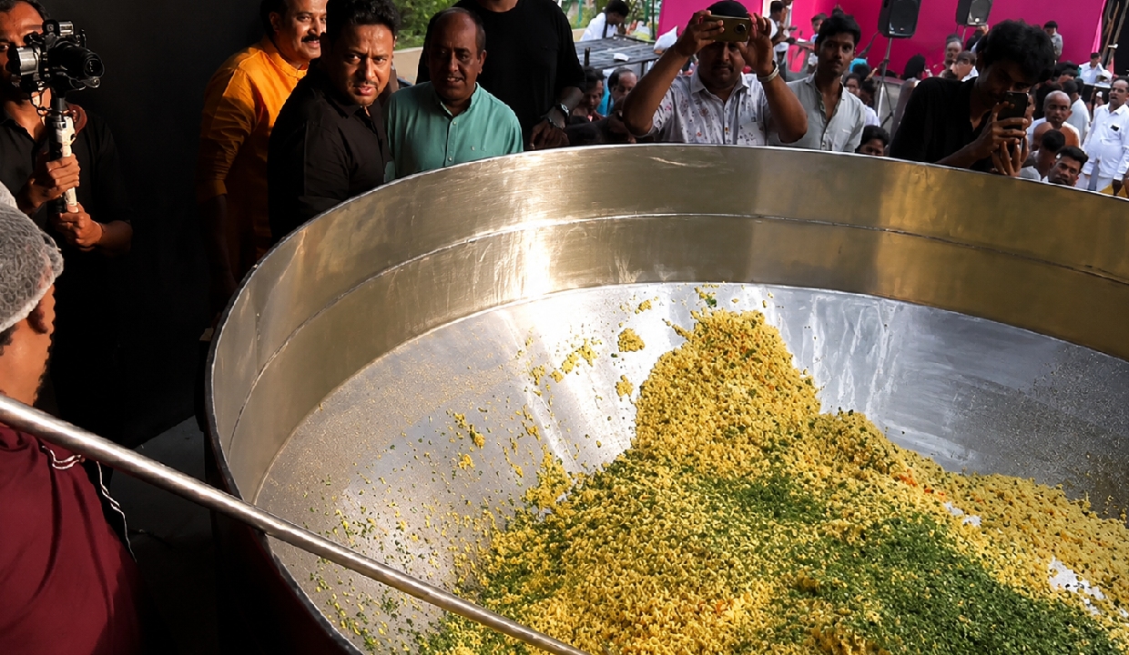 Nagpur celebrated World Poha Day 2026 with a massive 3,000 kg Tarri Poha feast led by chef Vishnu Manohar, highlighting the city’s iconic breakfast dish and culinary heritage.