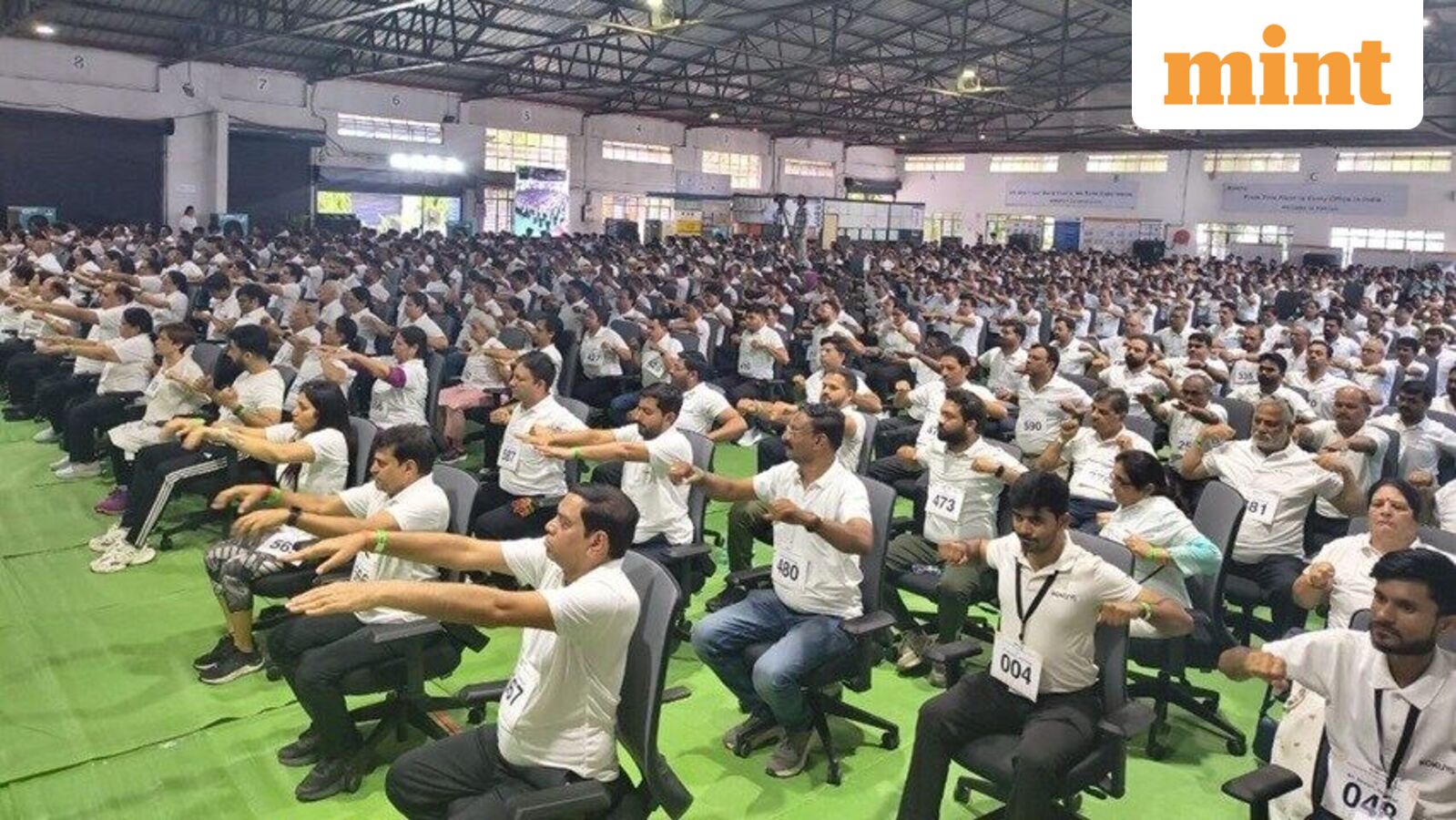 Japanese firm Kokuyo sets record by holding India’s largest workplace chair yoga in Nagpur