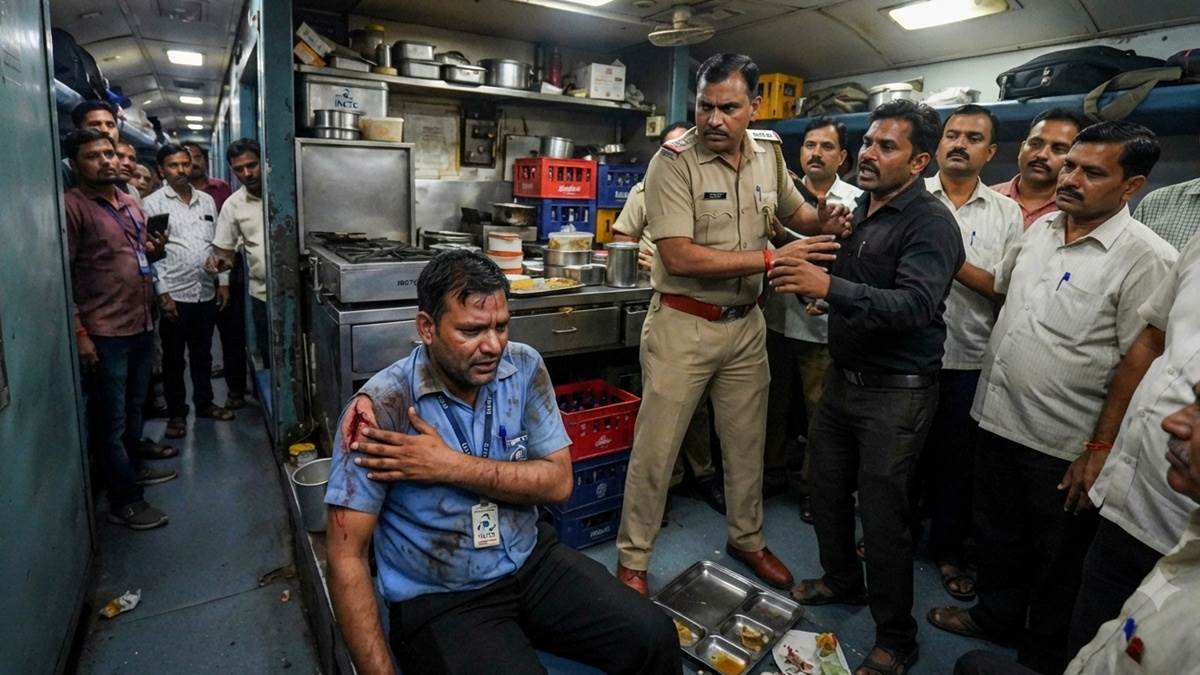 पेंट्री कार में जबरन खाना चढ़ाने के विवाद ने लिया हिंसक रूप, अहमदाबाद एक्सप्रेस में IRCTC वेंडर पर चाकू से हमला,