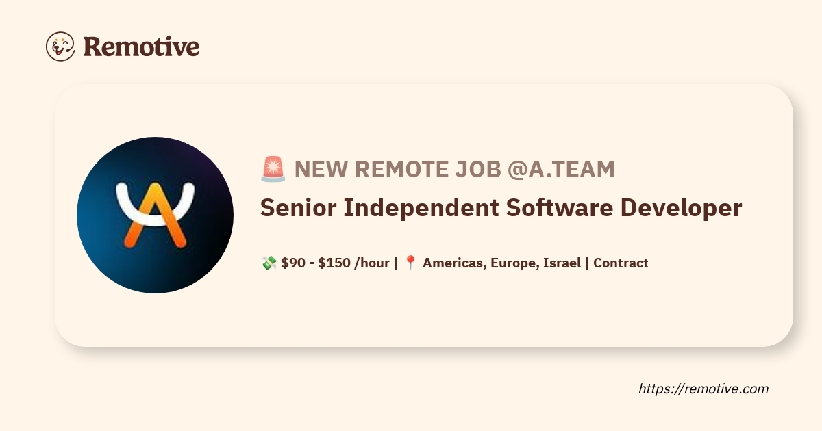 [Hiring] Senior Independent Software Developer @A.Team
