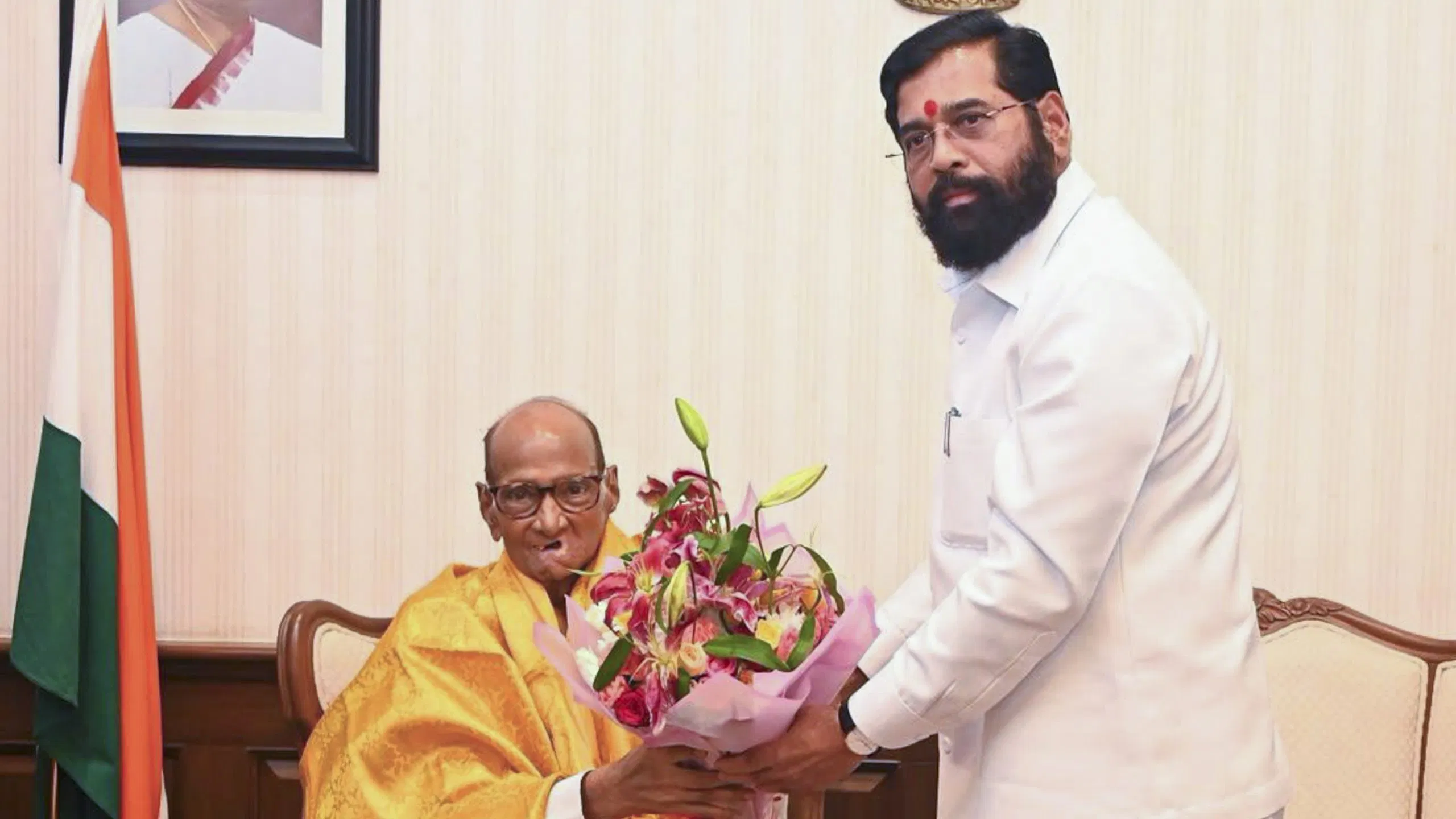 Pawar’s meeting in Shinde’s office sparks war of words between allies Sena (UBT), NCP (SP)