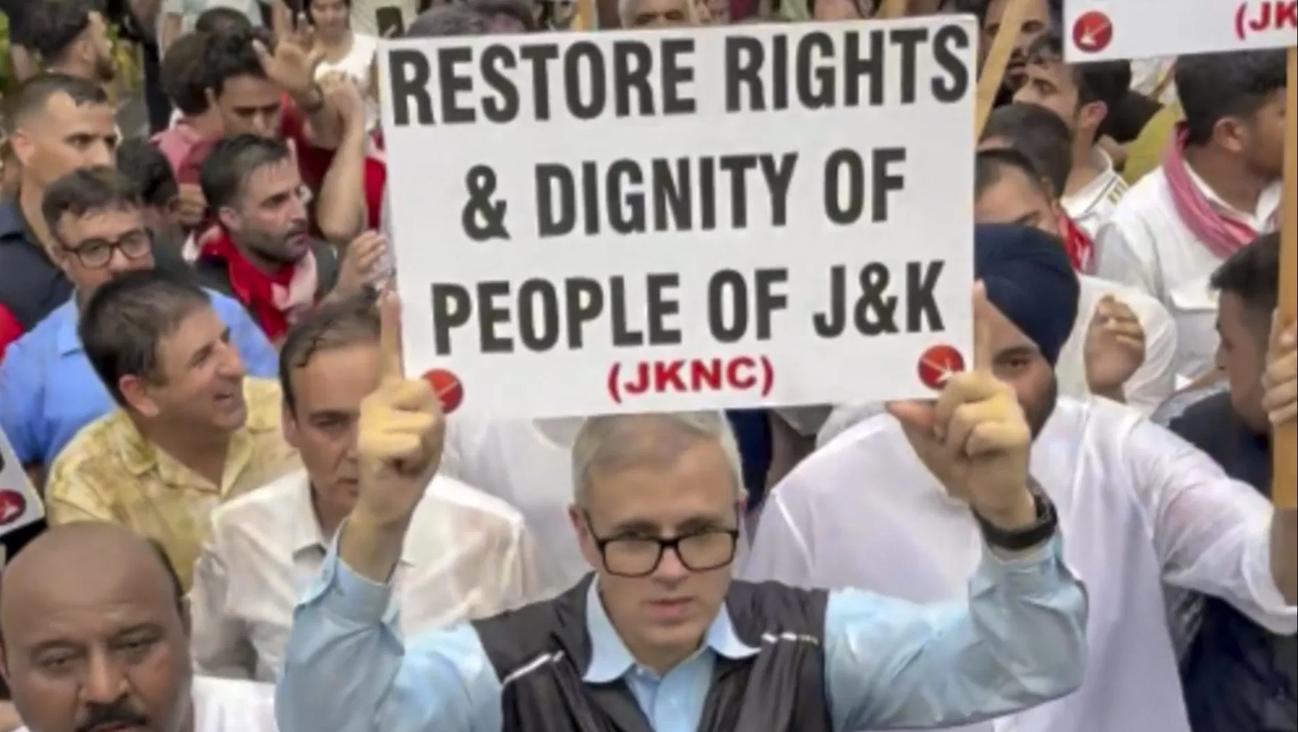 National Conference protests across Jammu, demands restoration of statehood to J&K