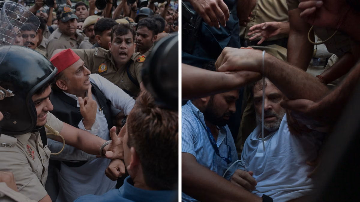 Congress dharna outside PM Modi’s home: Rahul, Priyanka, Akhilesh forcibly removed, govt cries U-turn