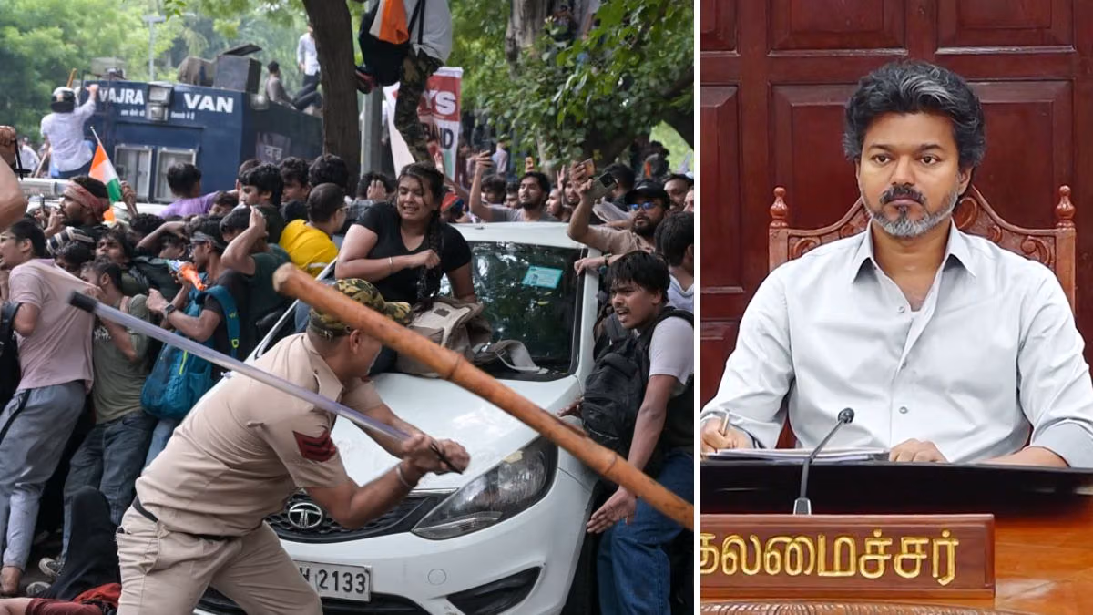 Vijay’s silence on Delhi protests under spotlight