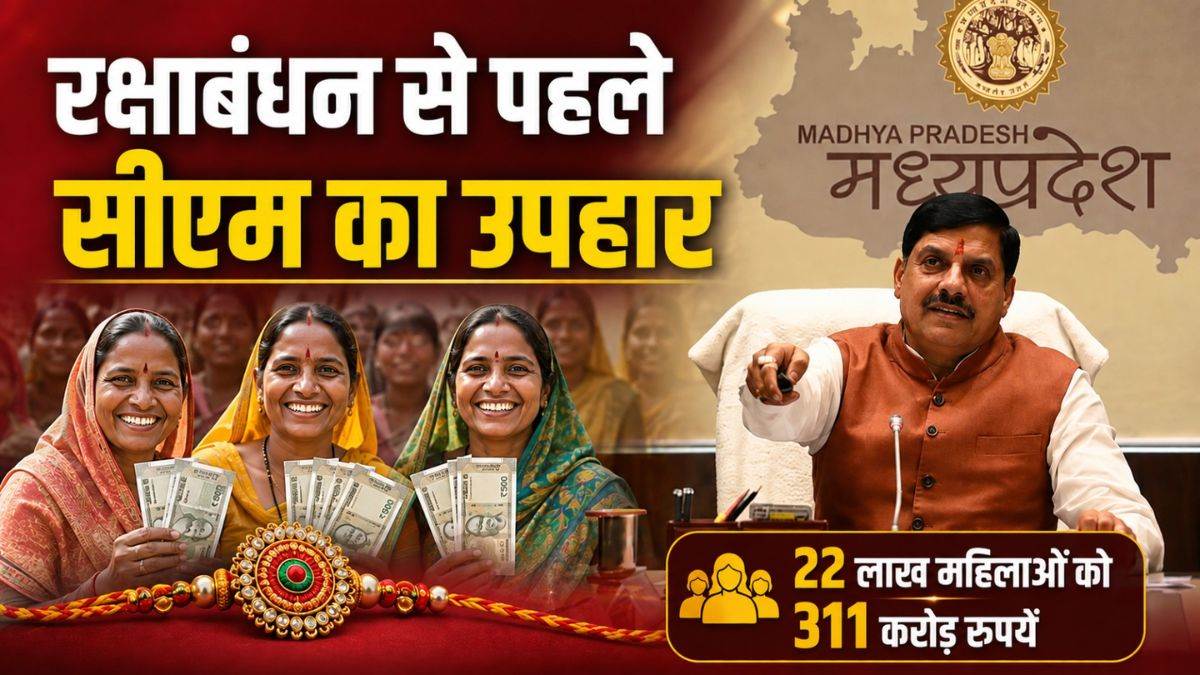 एमपी की 22 लाख महिलाओं को मिले 311 करोड़ रुपये… रक्षाबंधन के पहले सीएम मोहन यादव ने सिंगल क्लिक से किए ट्रांसफर