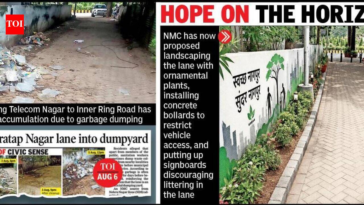 TOI Impact: NMC proposes beautification plan to curb littering at Pratap Nagar lane | Nagpur News