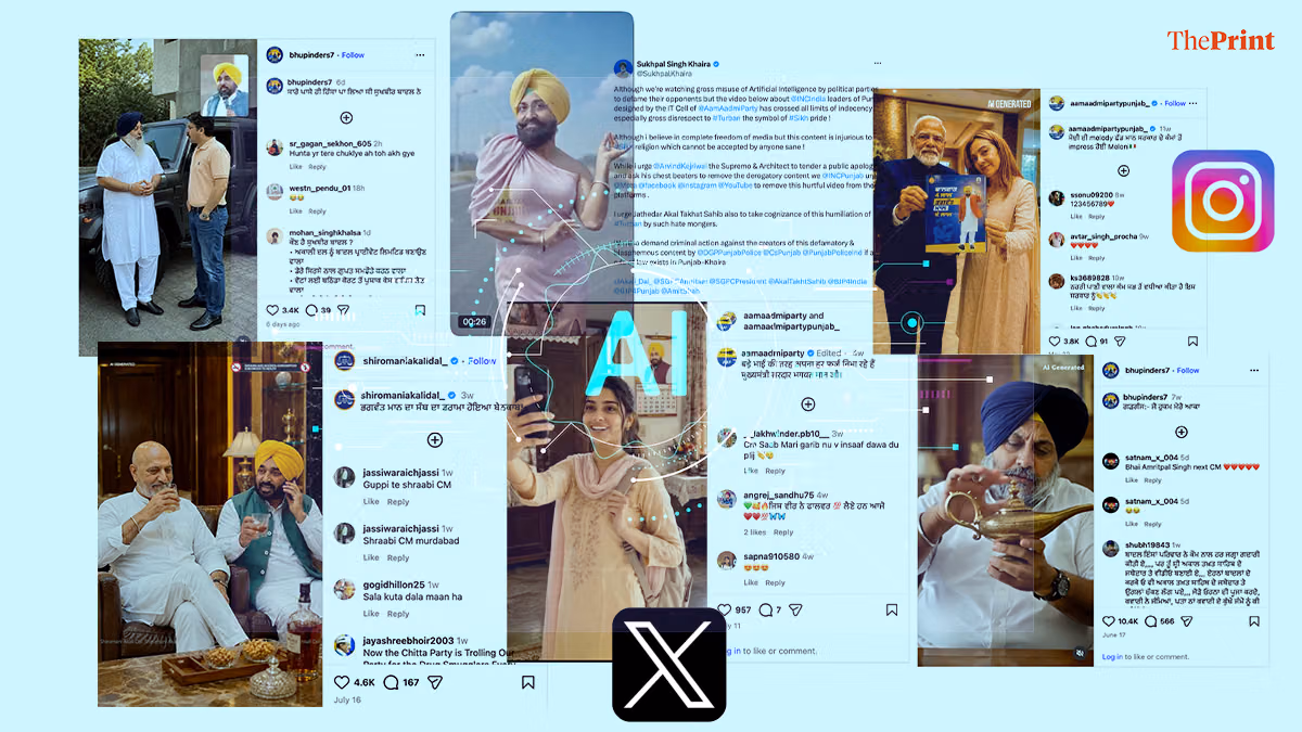 Mann, Badals & Warring-Channi on target as AI-generated videos reshape Punjab political campaign